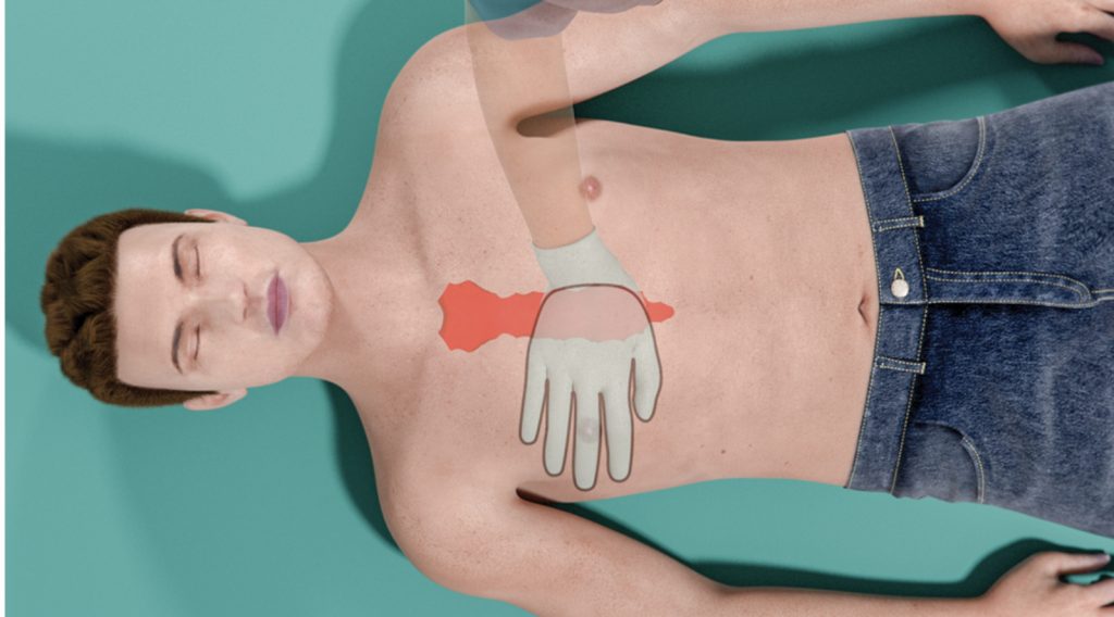 Adult and Child hand placement CPR